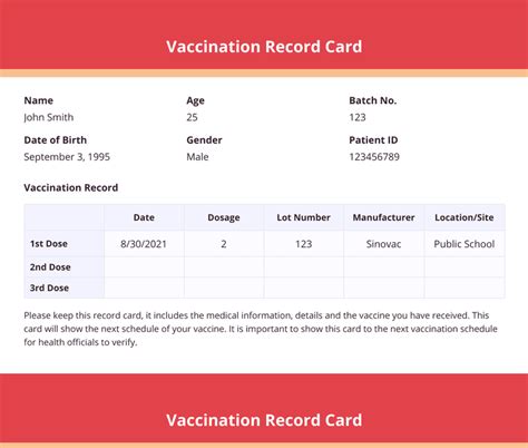 cdc smart health card|cdc vaccine record and card.